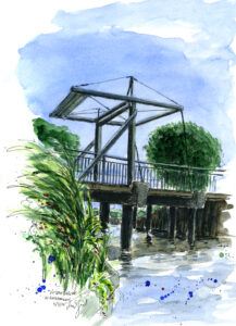 Leidsebruecke Hatshausen, ca. 30 x 40 cm, 400 € ohne Rahmen